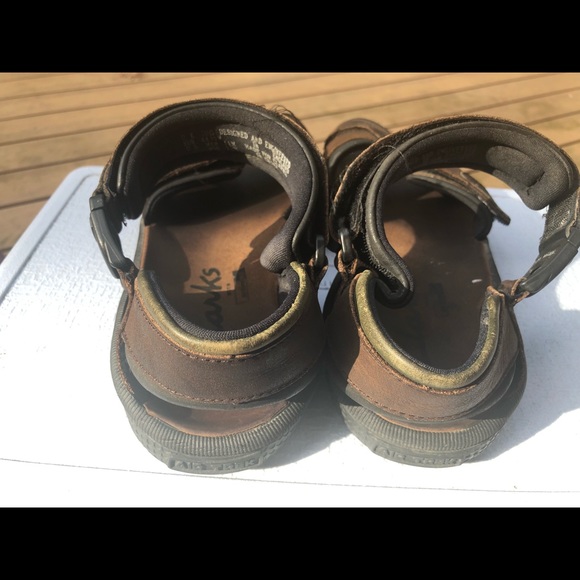 Clarks Men's Nature Trek Sandals Black Nubuck